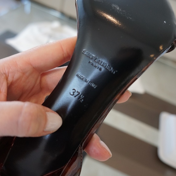 Saint laurent Amber sandals Tortoiseshell size 37.5 - Picture 5 of 12